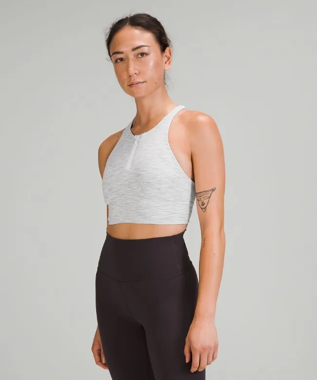 lululemon Energy High-Neck Longline Zip-Front Bra Medium Support, B–D Cups Online Only - Lululemon
