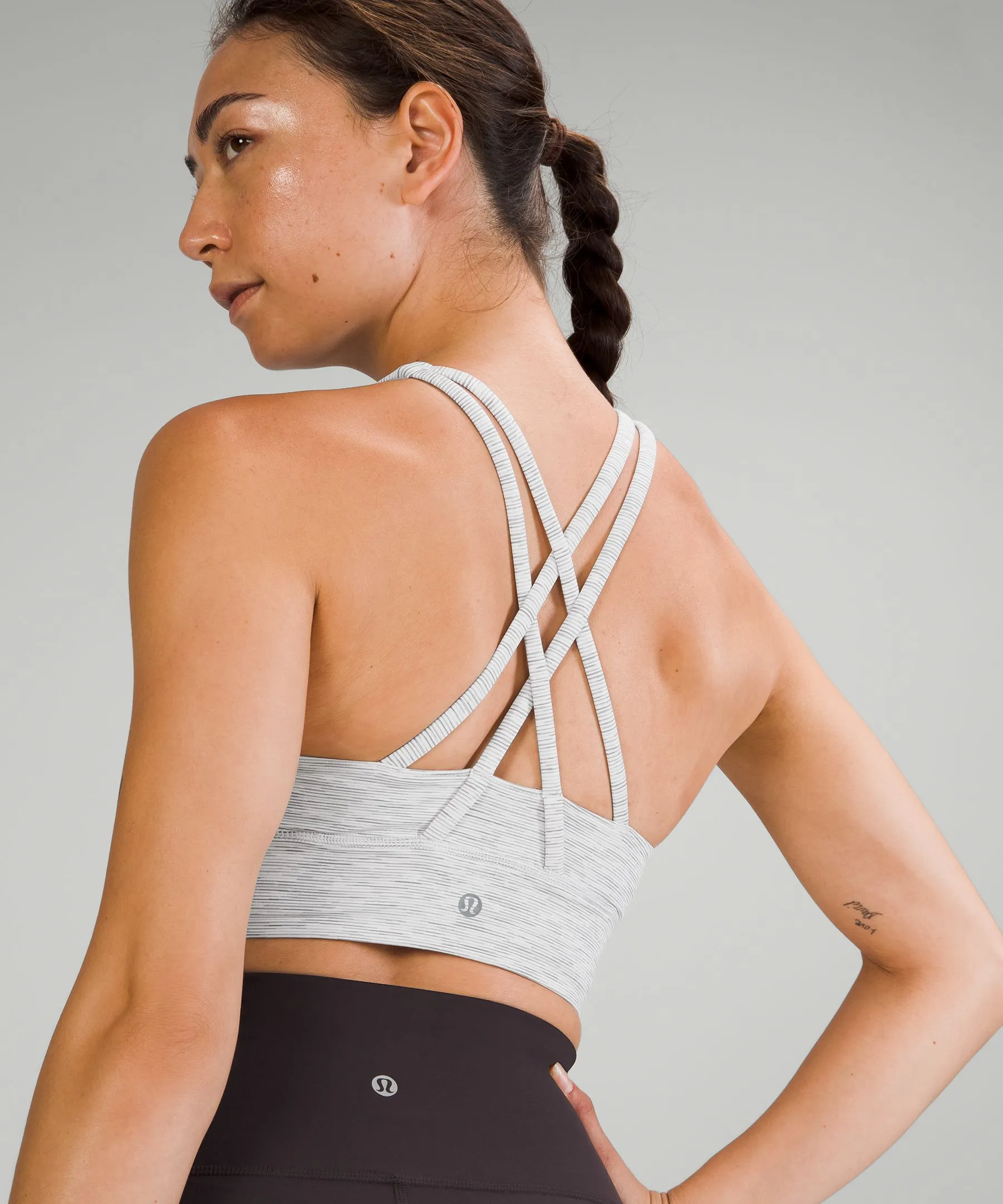 lululemon Energy High-Neck Longline Zip-Front Bra Medium Support, B–D Cups Online Only - Lululemon