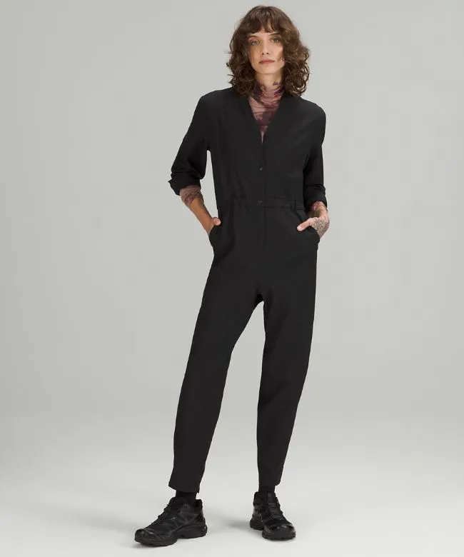 lululemon   lab Wool-Blend Long Sleeve Jumpsuit Online Only - Lululemon